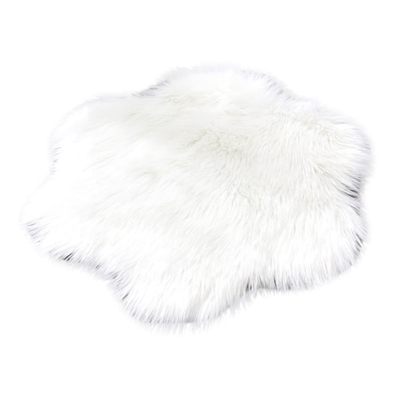 Bathroom Rugs Wool Imitation Sheepskin Rugs Faux Non Slip Bedroom Carpet Mats White