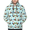 thumbnail image 4 of Hoodies for Men - Roosters And Plants Long Sleeve Comfrt Men'S Fashion Hoodies & Sweatshirts, Sweatshirts for Men Hoodies Pullover Clothing Clothes with Pouch, 4 of 7