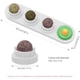 thumbnail image 3 of Juguete para gatos con hojas naturales de hierba gatera, bolas comestibles, juguete interactivo giratorio para gatos, gatitos, Limpieza de dientes, 3 of 7
