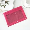 thumbnail image 2 of Huiing Red Pencil Case with Transparent Window for Binder Storage, Oxford Cloth Transparent Window Binder Pencil Pouch, Window Pen Case, Zipper Closure Multi-Functional as Pencil Case or Cosmetic Bag, 2 of 2