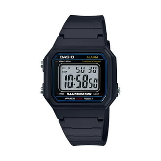 Casio Men's Digital 10-Year Battery Dual Time 100m Black Resin