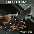 thumbnail image 2 of Plys Camping Knife with Sheath, Full Tang Outdoor Hunting Gear Tactical Fixed Blade Knives with PP Fiber Handle, 4 inch Black Straight Blade, 2 of 7
