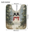 thumbnail image 3 of 2 Piece Bath Mat Set with U-Shaped Toilet Mat and Rectangle Bath Rugs Non Slip Machine Washable Bathroom Mats Moody Snowman Couple, 3 of 7