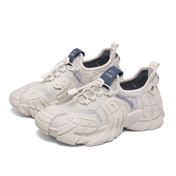 Men'S Casual Lace-Up Sneakers - Breathable Fabric Upper, Round Toe, Low Top, All-Season Comfort, Casual Sports Style, Breathable Casual Shoes | Modern Casual Sneakers | Durable Footwear