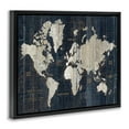 thumbnail image 3 of Stupell Industries Distressed Antique World Map Rustic Aesthetic Jet Black Framed Floating Canvas Wall Art, 16x20, by Wild Apple Portfolio, 3 of 5