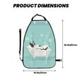 thumbnail image 2 of Naloa French Bulldog Taking a Bath 2Pcs Anti-Kick Back Seat Cover Kick Mat, Car Seat Protector with 3 Storage Pockets, 2 of 8