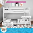 thumbnail image 2 of Twin Over Twin Low Bunk With Single Guard Rail, White, 2 of 10