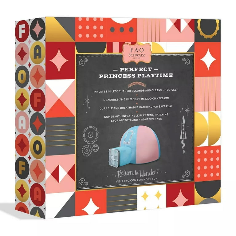 FAO Schwarz Kids Play Castle Inflatable Dome Princess Toy Tent