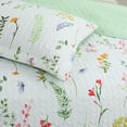 thumbnail image 6 of 3-Piece Printed Floral Quilt Set Lightweight Bedspread with Pillow Shams, Soft & Breathable Bedding ME505, 6 of 8