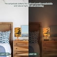 thumbnail image 5 of Black Bats and Pumpkins Small Lamp Printed Gifts Table Lamp USB Bedside Desk Nightstand Lamp Wood Base for Bedroom Living Room Office Desk College Dorm, 5 of 7