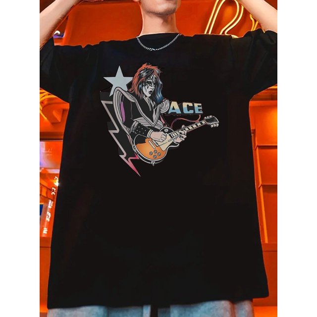 Men's Summer Casual Crew Neck T-Shirt, 100% Cotton Knit Fabric, Regular Fit with Slight Stretch, Portrait Graphic Tee for Men