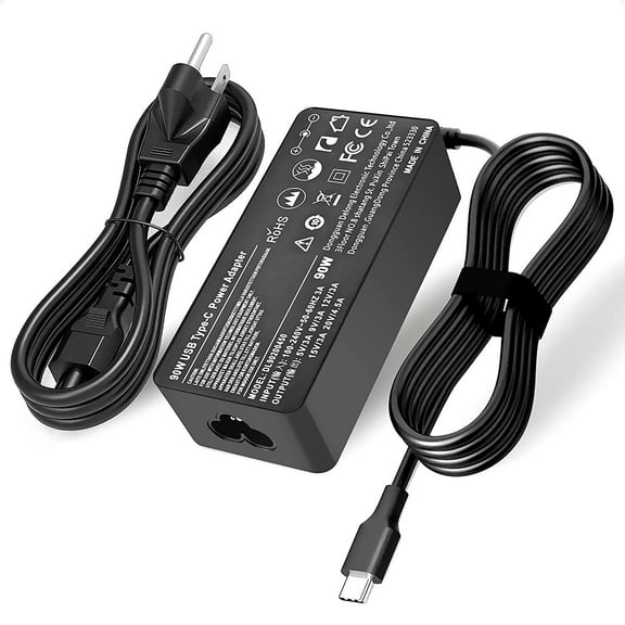 NATNO 90W USB C Type-C Notebook Power Cord for Dell Chromebook 3380 5500 P110G P86F, XPS 12 9250 13 9360 15 9550, Latitude 3340 5580 5490 7300 7490 D400 E4310 E6320, Inspiron 300M N3010 M5010