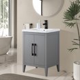 thumbnail image 2 of Vanity Art 24” Single Sink Bathroom Vanity Cabinet with Ceramic Countertop, 2 of 9