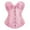 Pink, variant on Women's Vintage Gothic Floral Lace-Up Corset Bustier Tube, Slim-Fit Jacquard Slimming Booty Enhancer Exquisite Body-Shaping Vest Pink XS