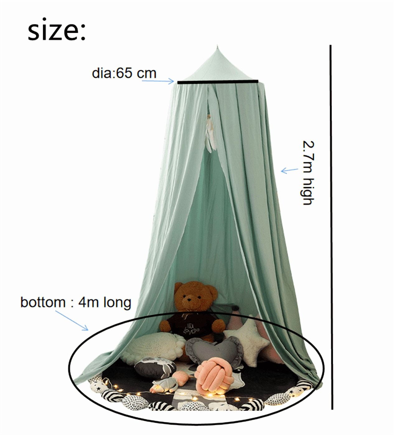 Chiffon Canopy Bed Tent – Mosquito Net Curtain for Sleeping, Gaming or Decoration, 240cm Height, 260cm Hem, for Kids and Adults