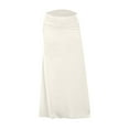 thumbnail image 4 of RUTAYY Women Casual Ruched Stretchy High Waist A-Line Skirt Flared Midi Skirt Solid Color Smocked Boho Pleated Skirts, 4 of 4