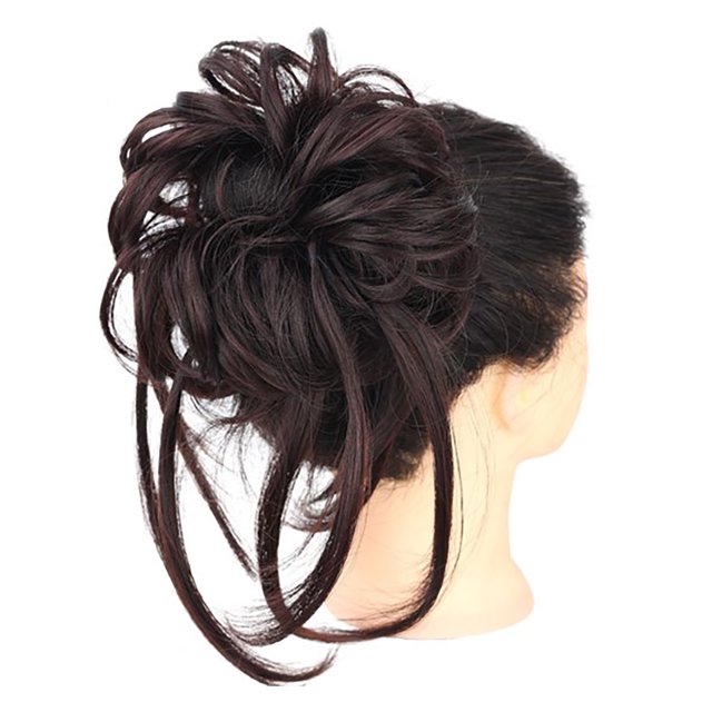 Extensión de moño ondulado y rizado, moño desordenado, moño para el cabello, coleteros para mujer, postizo Updo, diseñado para precisión