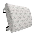 thumbnail image 1 of Dragonfly Lumbar Pillow, Shabby Form Roses Worn Old Vintage Backdrop with Moth Bugs Print, Soft Back Cushion for Office Chairs with Adjustable Straps, 14" x 13", Pale Pink Pale Grey, by Ambesonne, 1 of 7