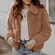 thumbnail image 4 of Prendas de abrigo para mujer, abrigo cálido de piel sintética para mujer, chaqueta de invierno, cuello vuelto sólido, ropa de abrigo con cremallera Odeerbi ODB-3, 4 of 7