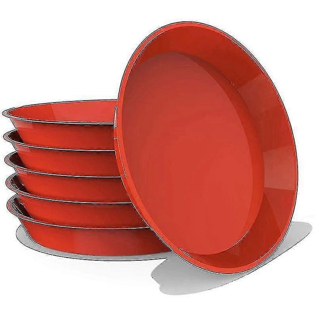 Compatible Withplant Saucer 6 Pack 13.5 Inch Plastic Plant Trays(red)