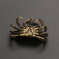 thumbnail image 4 of Brass Crab Statue Miniature Figurines Desktop Ornament Pure Copper Animal Statue, 4 of 8