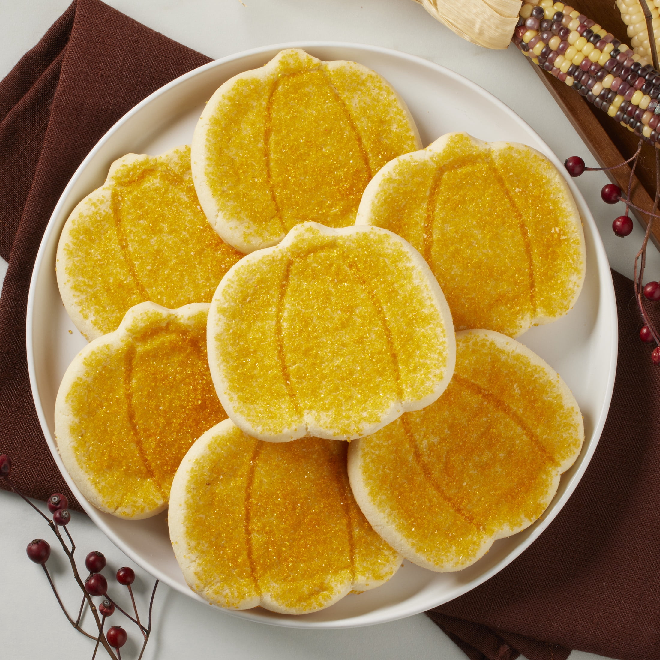 Freshness Guaranteed Pumpkin Shaped Harvest Sugar Cookies, 12.4 oz, 10 Count