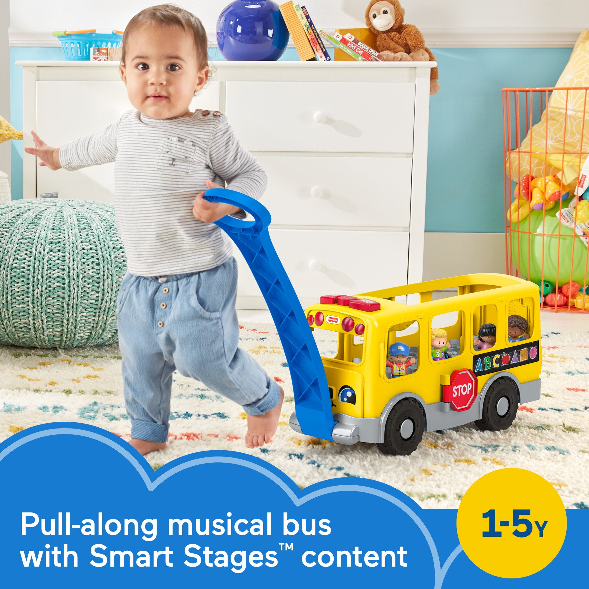Fisher Price Little People Big Yellow School Bus Toddler Musical