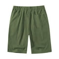 thumbnail image 3 of Sngxgn Men’s Casual Shorts Summer Beach Flat Front Shorts Drawstring Short(Green,S), 3 of 3