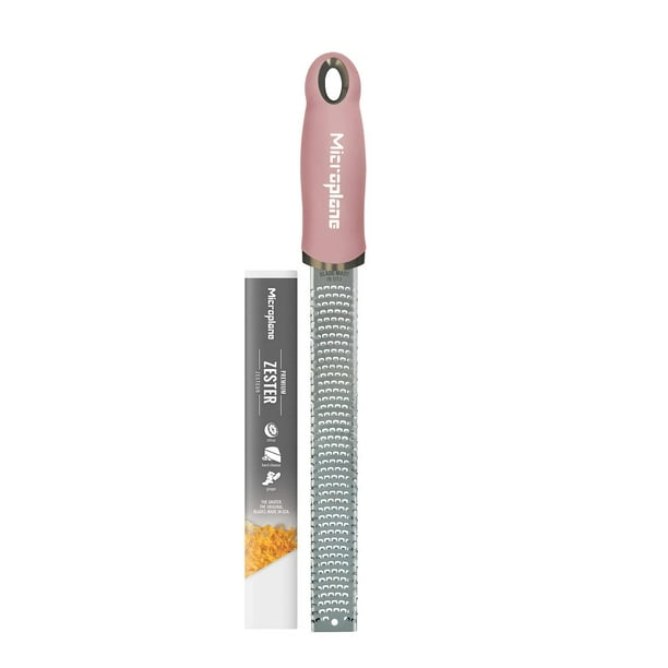 Rallador Microplane para Cítricos con Hoja Fina de Acero en Rosa Polvoriento