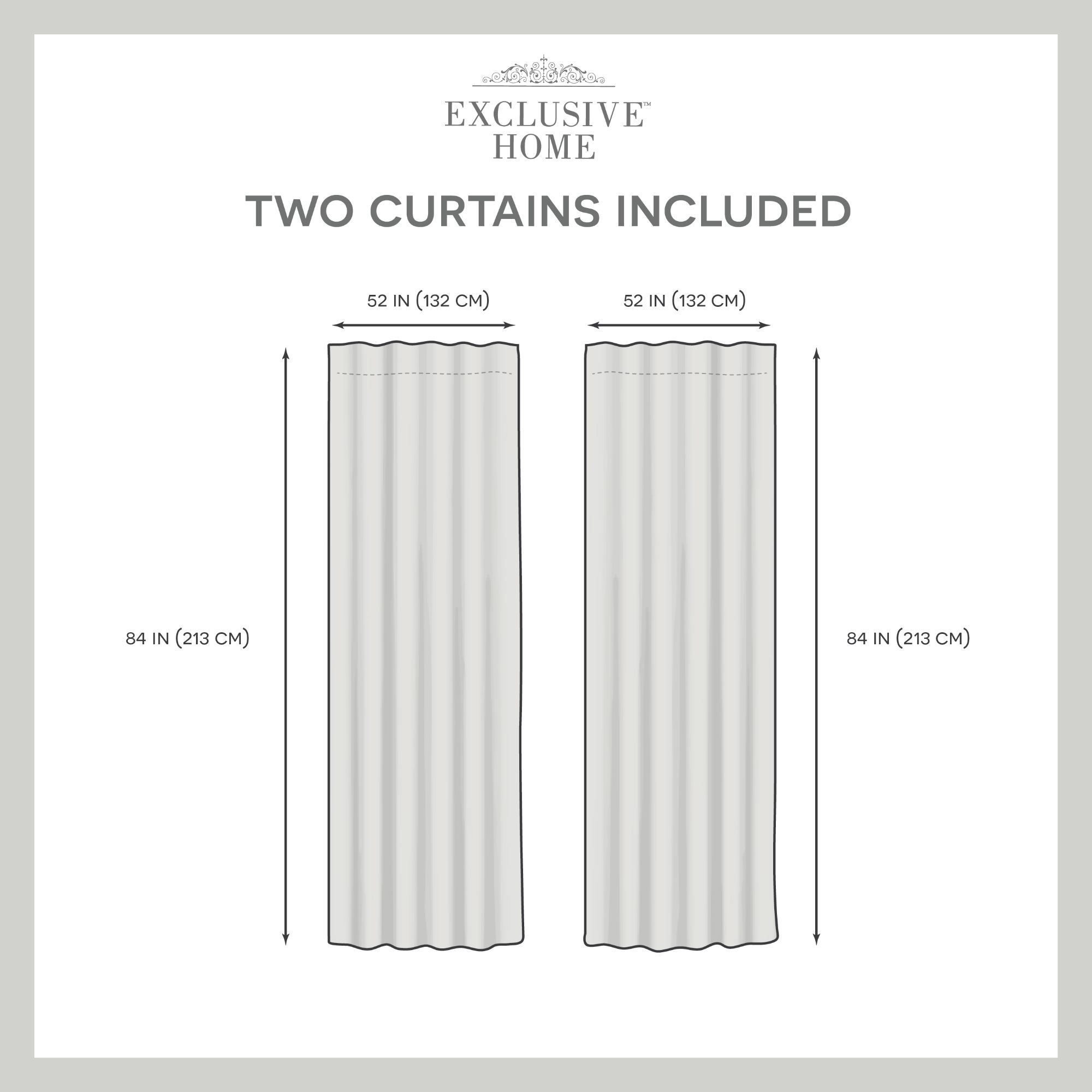 Exclusive Home Luminous Room Darkening Blackout Hidden Tab Top Curtain Panels, 52"x84", Blue, Set of 2
