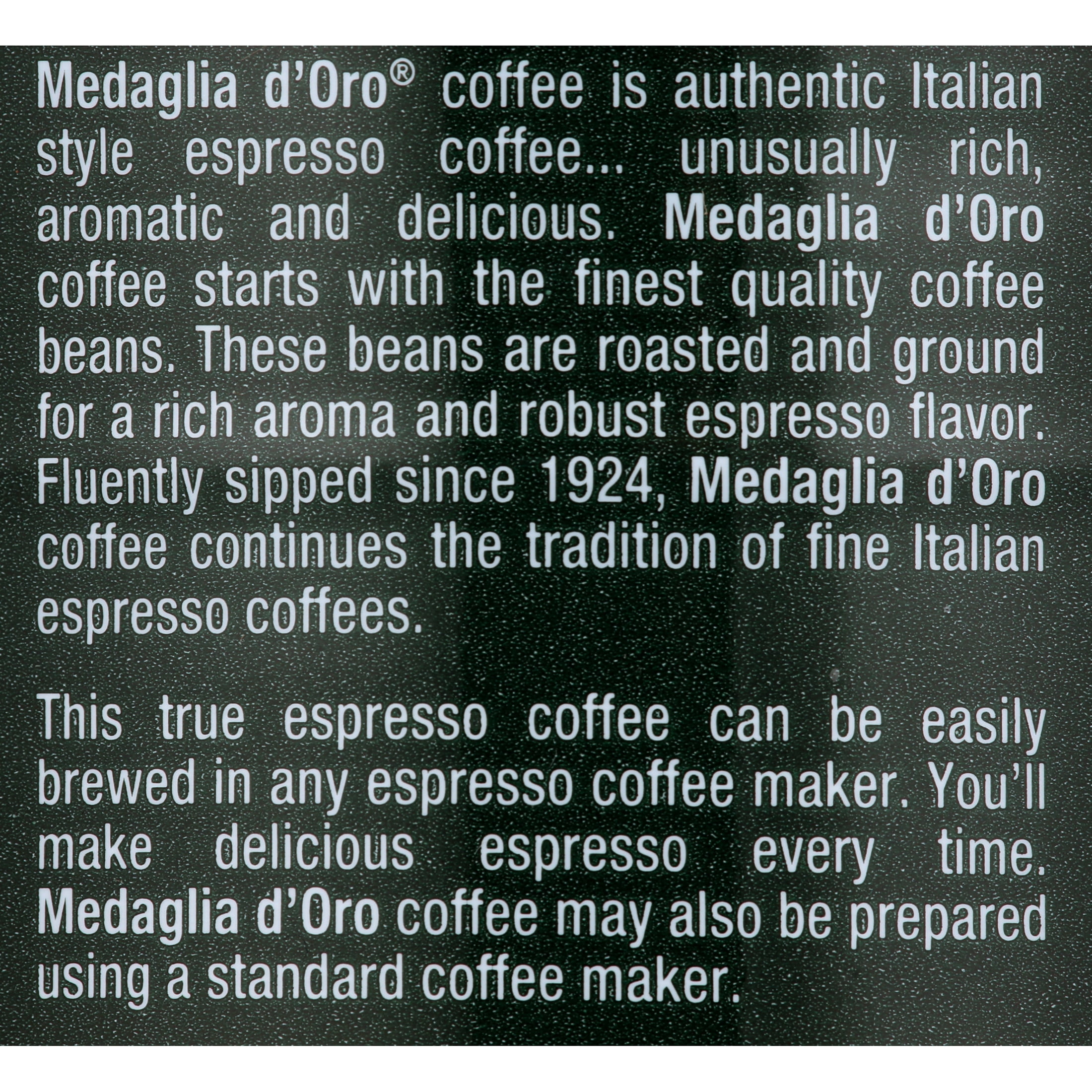 Medaglia d'Oro Espresso Coffee, 10-Ounce