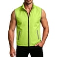 thumbnail image 6 of Thousandth Men's Lightweight Zip Up Outdoor Vest Sleeveless Windproof Golf Tops Travel Outerwear Gilet with Reflective Trim, 6 of 8