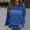 Blue, variant on Womens Long Sleeve Sweatshirt Crew Neck Letter Printed Relax Fit Tops Casual Pullover Sweatshirts Comfy Fall Fashion Outfits