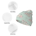 thumbnail image 3 of Kdxio Flora Daisy Cactus Winter Beanie for Men Women Beanie Knit Hat Cuffed Cap Beanie Knit Chunky Snow Cap, 3 of 6