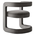 thumbnail image 4 of Accent Chair, Grey Gray, Velvet, Living Kitchen Cafe Bistro Hospitality Restaurant, Modern Contemporary Boutique HB36872, 4 of 10
