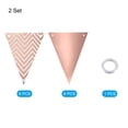thumbnail image 3 of Uxcell 2 Pcs 16.4 Feet Rose Gold Pennant Banner Flags String Triangle Hanging for Birthday Party Decorations, 3 of 4