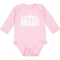 thumbnail image 3 of Inktastic Miami Skyline Grunge Boys or Girls Long Sleeve Baby Bodysuit, 3 of 5