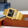 thumbnail image 3 of Women's Vintage Digital Watch with Clear Display, Stainless Steel Strap, Alarm and Stopwatch Functions for Daily Casual Wear, 3 of 5