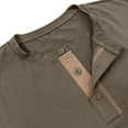 thumbnail image 6 of hoksml Men's Henley Crew Neck Long Sleeve T Shirt Contrast Stitch Chest Pocket Slim Stretch Top for Outdoor Work Daily Casual Wear, 6 of 6