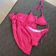 thumbnail image 4 of Traje de baño para mujer, bikini de color liso sin espalda con cordón y tirantes divididos, conjunto de tres piezas, trajes de baño para mujer, 4 of 5