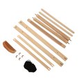 thumbnail image 4 of Wooden Weaving Loom Kit, Burrs Free Tapestry Weaving Loom Educational Multipurpose Portable Sturdy Frame Easy Assembly  For Rugs For Kids, 4 of 8
