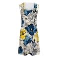 thumbnail image 4 of gbyLJF Womens High Low Dress Chiffon Dress Ruffle Pencil Dress for Women Cotton Lounge Dress Yellow L, 4 of 5