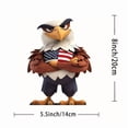 thumbnail image 3 of 4th of July Eagle Figurine, 2D Patriotic Wooden Desktop Decor, Independence Day American Eagle Statue for Home Office Table Shelf Decoration, 3 of 4