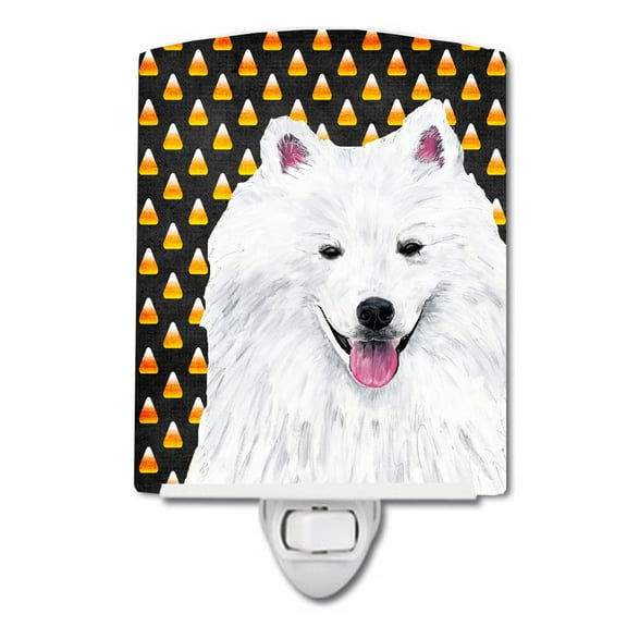 American Eskimo Halloween Portrait Ceramic Night Light