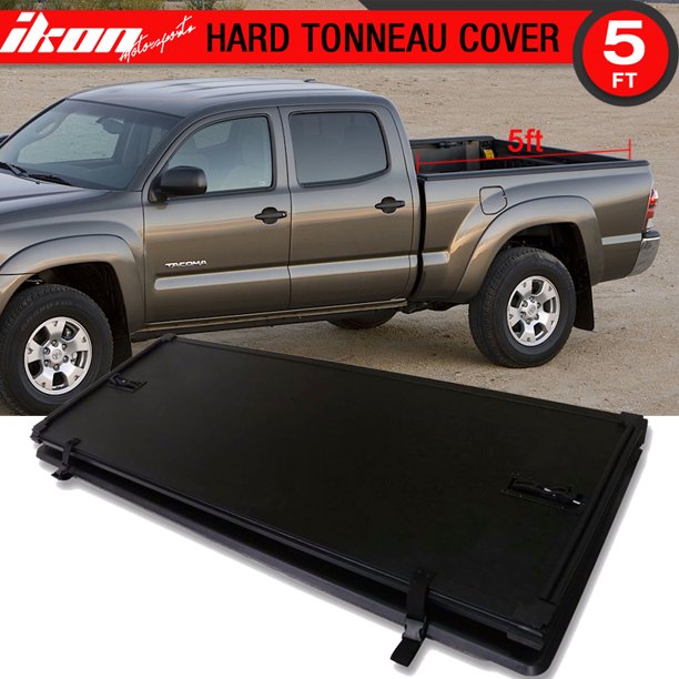Fits 05 15 Toyota Tacoma Double Cab Tri Fold Hard Solid Tonneau Cover 5ft Bed Walmart Com Walmart Com