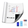 thumbnail image 2 of Self Adhesive Wall Sticker Roll For Desk Glass Fridge Office Door Classroom, Magnetic Receptive White Board Dry Erase With Markers Included, Easy Install Cost Effective, Smooth Flat Surface (6.5 FT), 2 of 5
