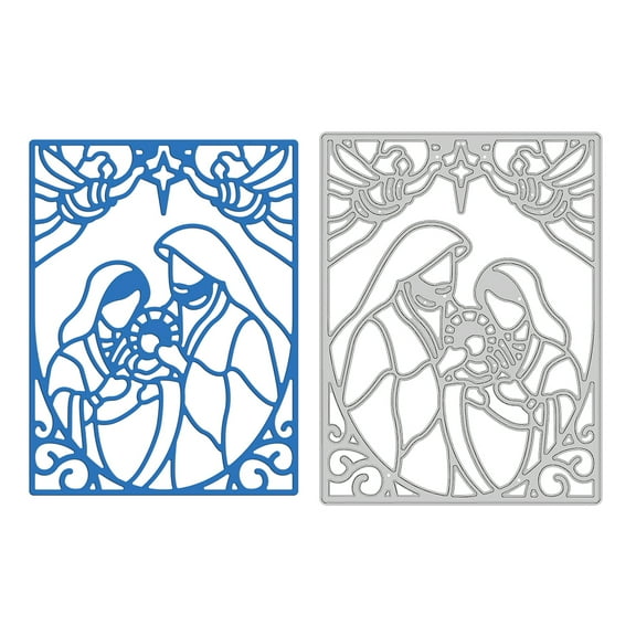 1 pc Nativity Frame Metal Cutting Dies Angel Carbon Steel Die Cuts Stencil Template Moulds for Scrapbook Embossing Album Paper Card Making