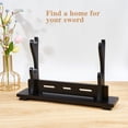 thumbnail image 5 of 2-Tier Stand Katana Stand 39.1x8.9x24.5cm Wooden Katana Holder Black Swords Display Holder Wood Swords Racks for Home, 5 of 6