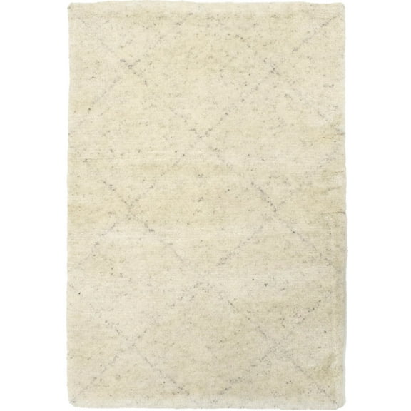 Beige Geometric Modern 2X3 Moroccan Style Oriental Rug