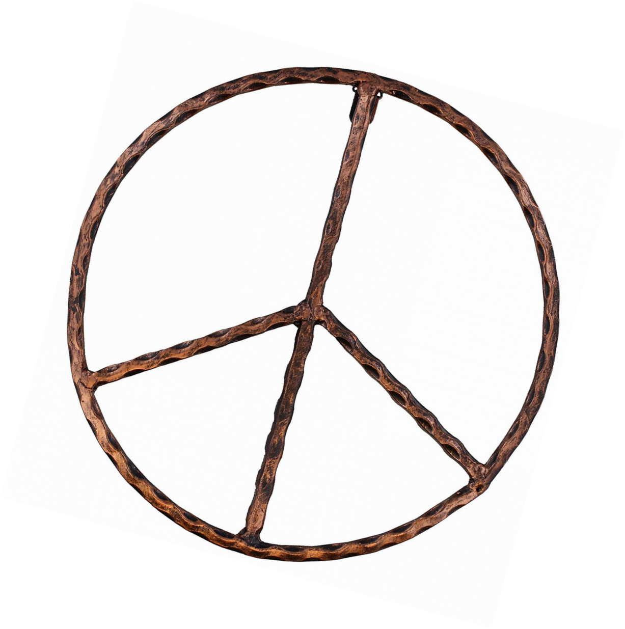 Metal Peace Sign, Wall Decor Art, Rustic Hippie Plaque, Love Symbol